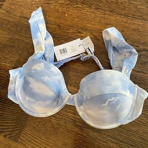 NWT we wore what Emily Bikini Top in Clouds Powder Blue XL